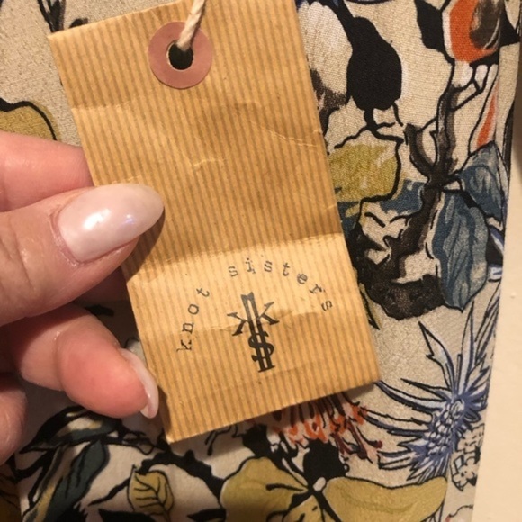 KNOT SISTERS MORRISON KIMONO FLORAL BUTTON FROM HI LOW BOHO 3/4 SLEEVE DRESS XS - Picture 10 of 14